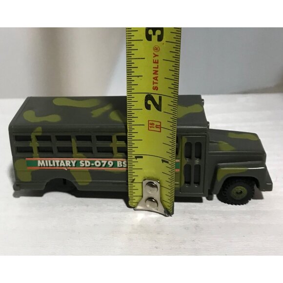 Vintage USA Military Toy Vehicles Set Of 3 Tank Motorcycle & Bus - Picture 12 of 16